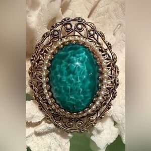 Vintage Turquoise Brooch